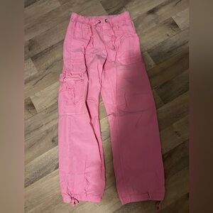 Light pink baggy joggers. Extra small. Hardly worn. They do wrinkle easy.